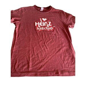 Heinz Tomato Ketchup T Shirt I Heart Heinz Ketchup Red Logo Tee XL Shirt